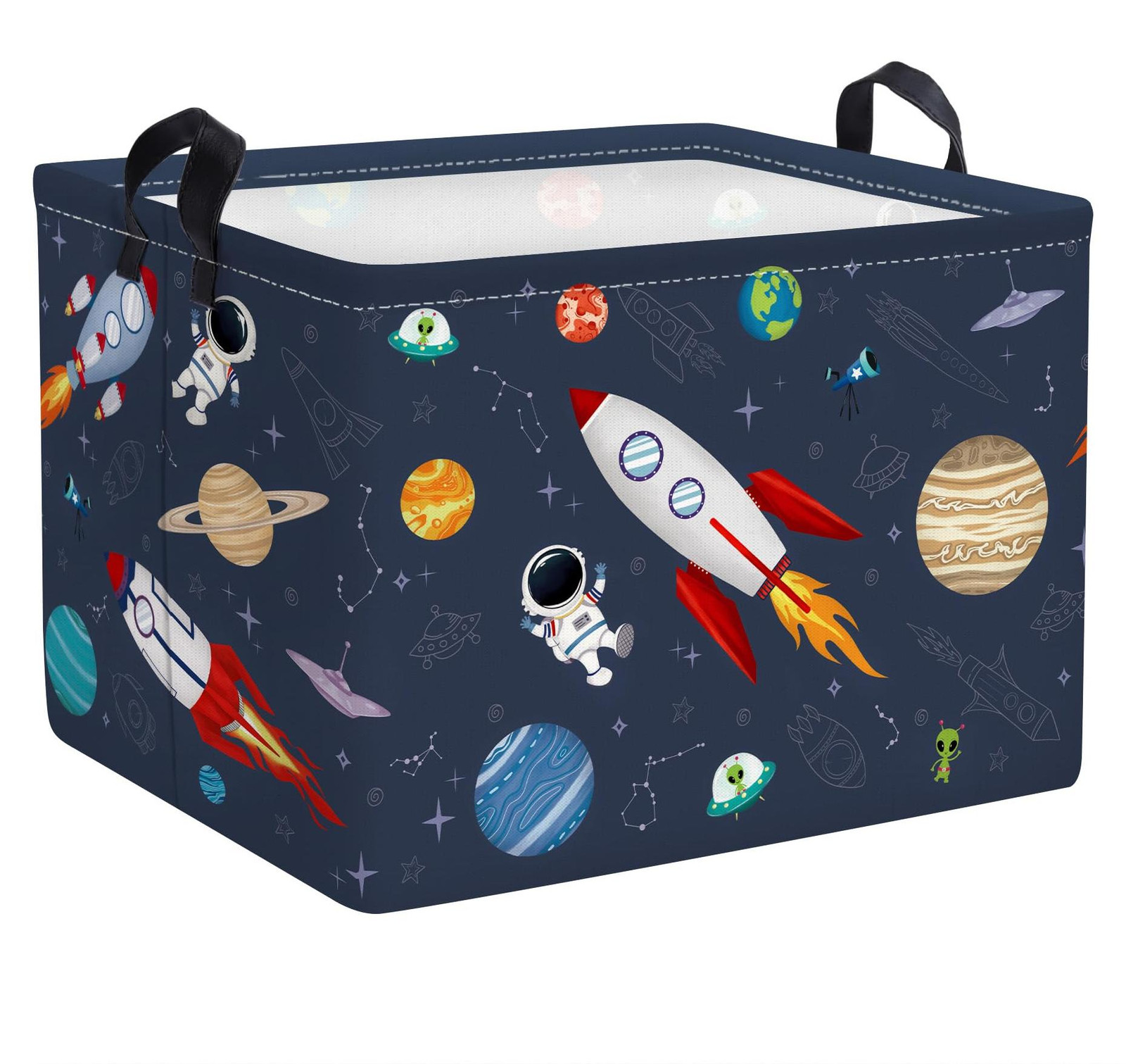 Dripio Opbergbox voor kinderen met deksel, blauw, textiel, inklapbaar