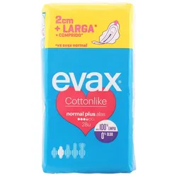 Evax Cottonlike Normal Plus Damenbinden Mit Flügeln 28 Einheiten