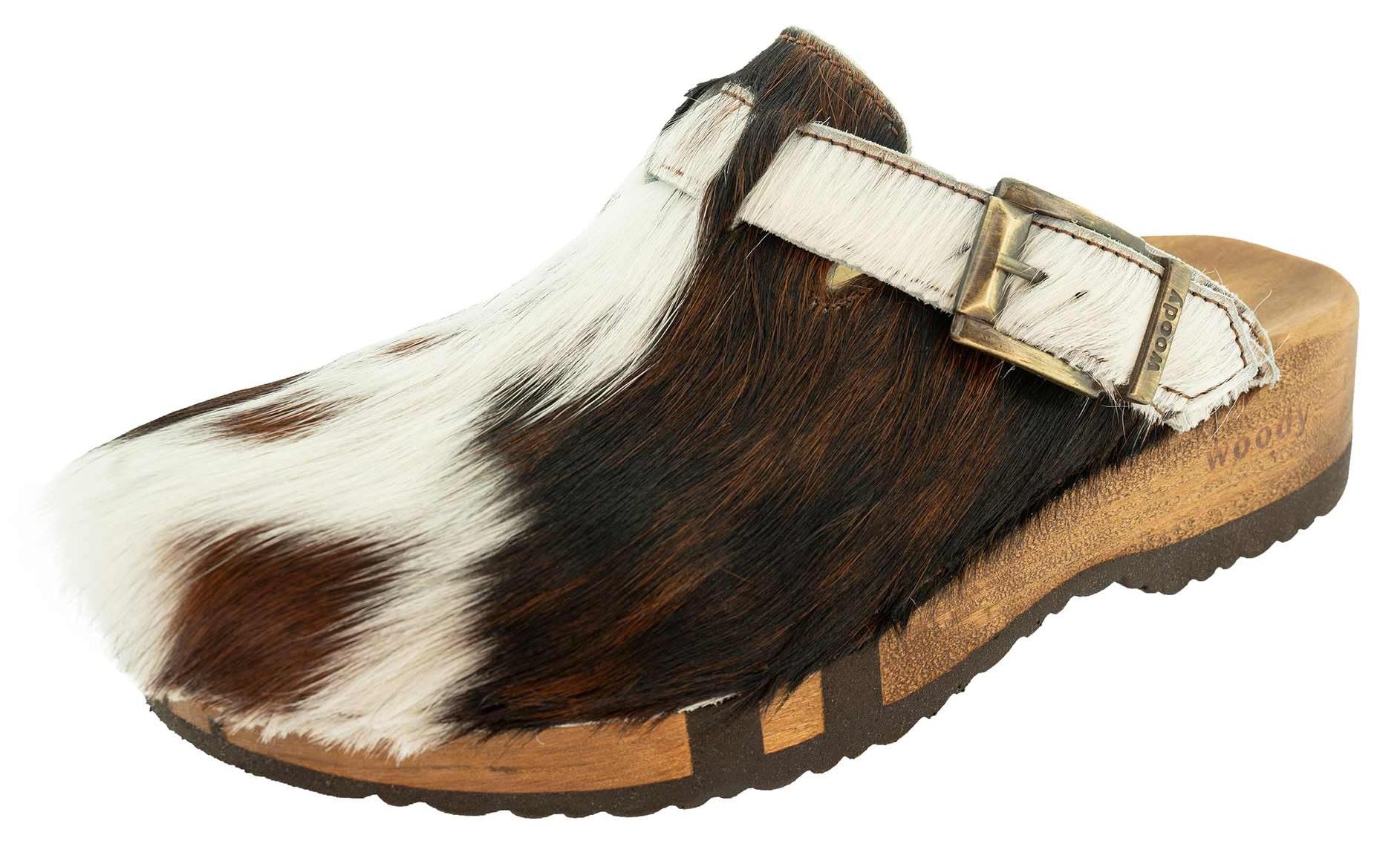 woody Herren Leon Fell Clog, Fell Natur, Größe 40