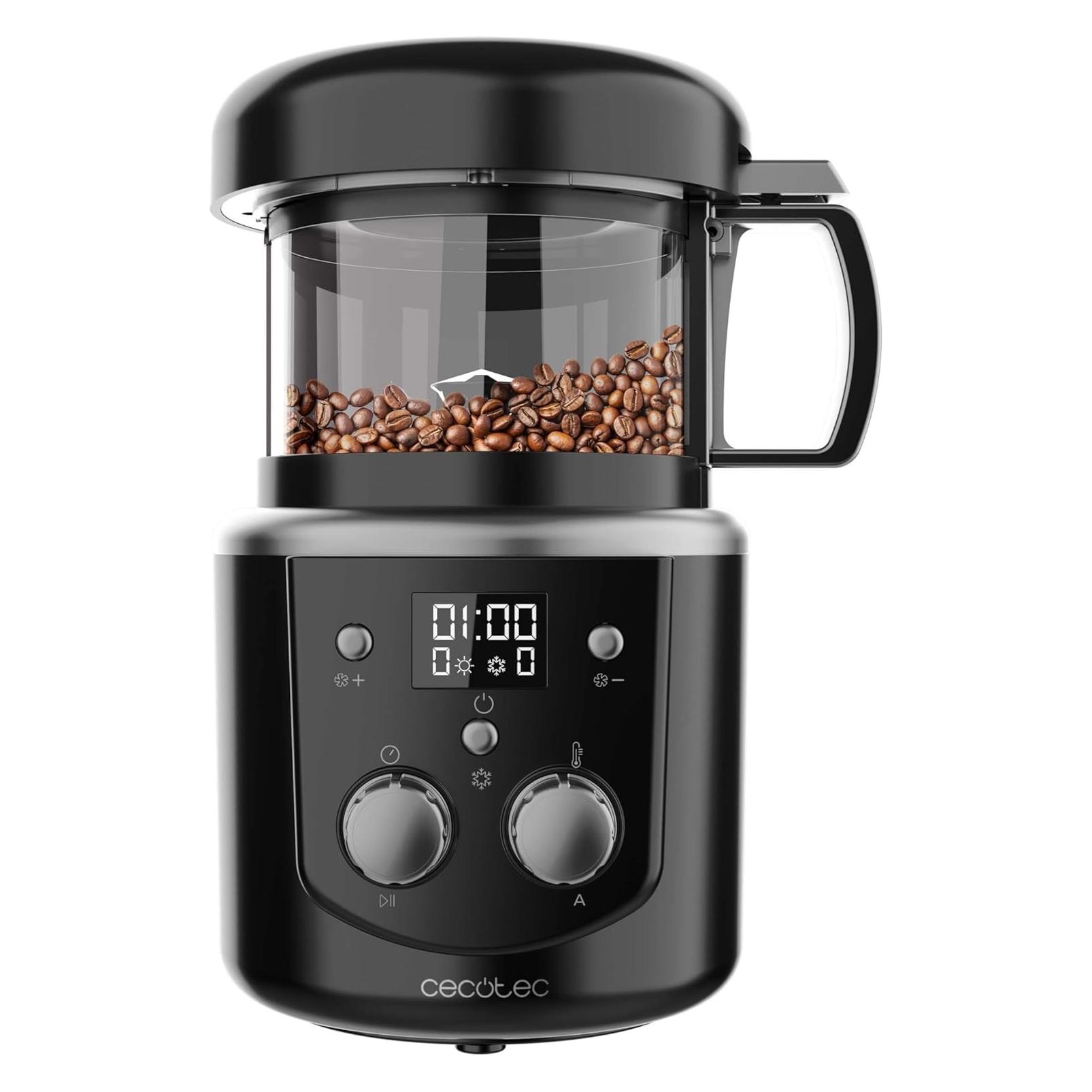 Cecotec Electric Coffee Bean Roaster with Automatic or Manual Settings, 1400W, 8-15 Minute Timer (A01_EU01_100091)