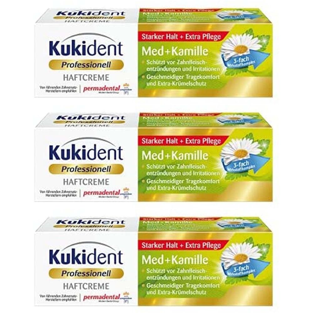 Kukident Haftcreme Med+Kam x3 3x40 g Creme