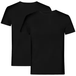 Resteröds 2P Bamboo Crew Neck Slim Fit Schwarz Large Herren
