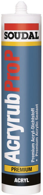 Peinture acrylique Soudal Acryrub Pro P Blanc universel 310 ml (116868)