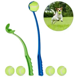 Relaxdays 20 x Ballschleuder für Hunde Blau,Gelb,Grün