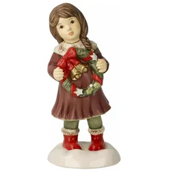 Goebel, Weihnachtsfiguren, Figur Ein Kranz zum Advent, Steingut, Bunt, 14.5 cm, 66704831