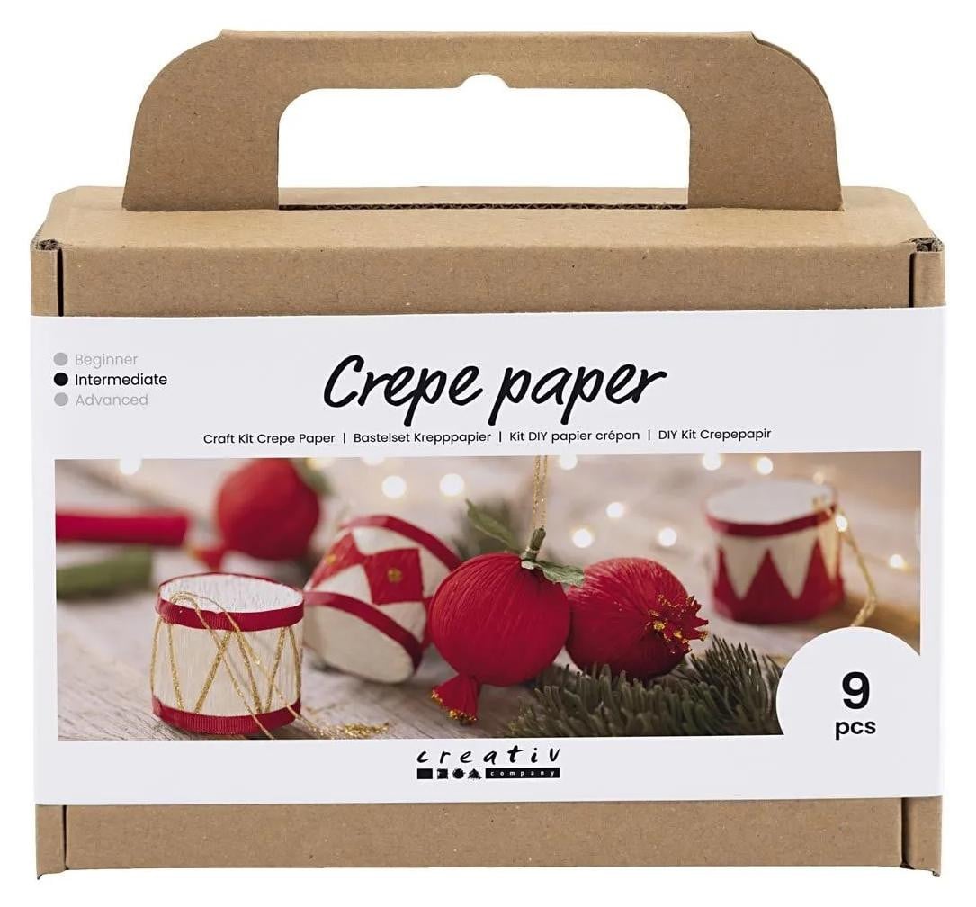 Creativ Company knutselset met crepepapier voor kerstdecoraties