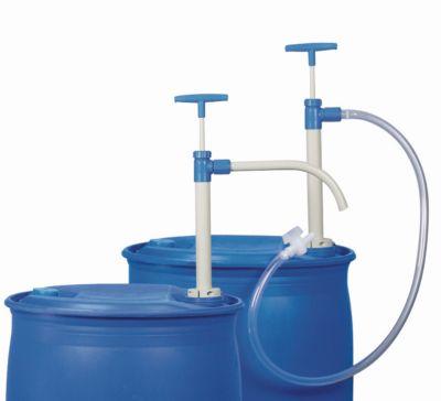 Fasspumpe, 0,3 l/Hub, Polypropylen, Eintauchtiefe 1000 mm, fester Auslaufbogen, für Chemikalien