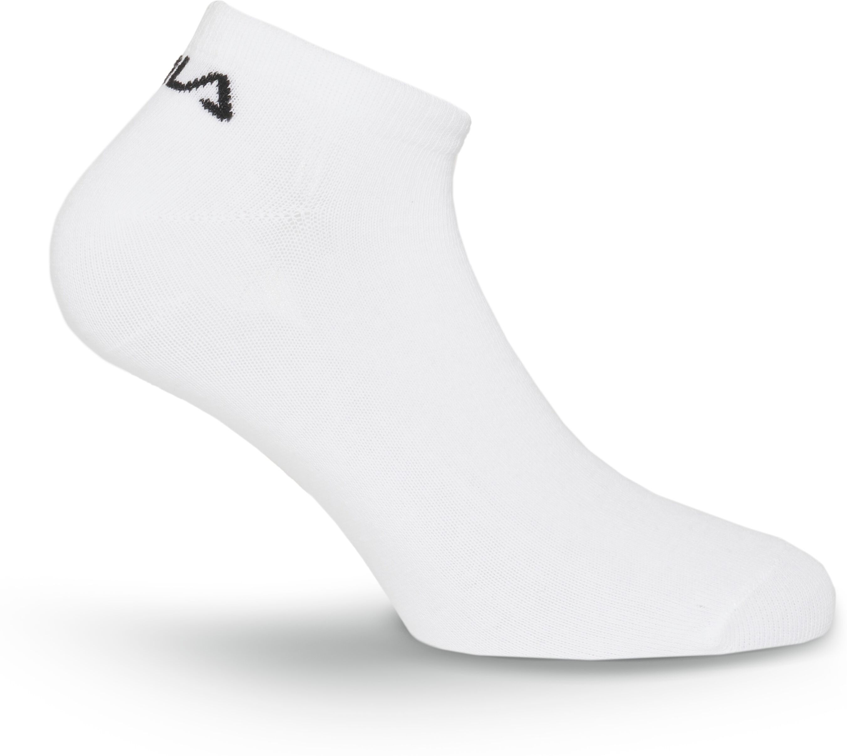 Fila "UNISEX INVISIBLE PLAIN SOCKS" 3 Paar tlg. mit eingestricktem Logo an der Ferse weiß 43-46
