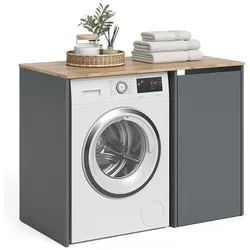 Vicco Waschmaschinenschrank Viktor, Anthrazit/Goldkraft Eiche, 113.6 x 88.2 cm, Waschmaschinenschrank, Braun, Grau