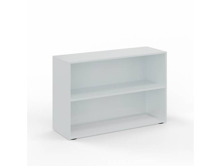 Regal Tradingzone GO Swiss 120.0 x 40.0 cm, Weissgrau/Weissgrau, 2 Ordner hoch, Neu - Optimal für Büro und Organisation