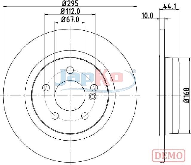 Japko Bremsscheibe 610503c Hinterachse Voll 295mm 10mm Für Mercedes Infiniti