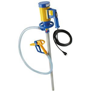 Jessberger Fasspumpe JP-280 PP, 41 mm, netzbetrieben 230 V, für Chemikalien, Säuren & Laugen, 1000 Liter Fässer, 112 l/min