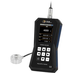 PCE Kraftmessgerät DFG 5K XF, digital, 5000 N, Druckkraft, Speicher, USB-C