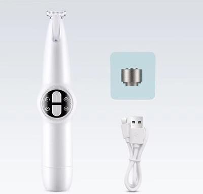 Inspired Finds PawPrecise LED Waterproof Dog & Cat Paw Trimmer Rechargeable Grooming Clipper black And White