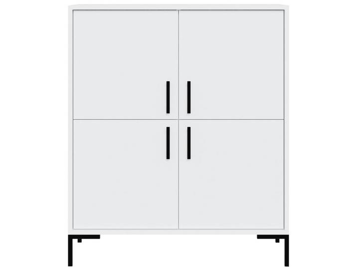 Beautysofa Kommode Selena, Highboard mit 4 Türen, Metallfüße, Selbstschließer, Weiß, 100 cm, 101x113x40 cm, Kleinmöbel, Kommoden, Kommoden