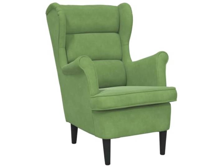 KTHLBRH Sessel hellgrün aus Samt 100% Polyester mit Armlehnen Weicher Samt, Sperrholzrahmen, gepolsterter Sitz, Belastung 110 kg, elegantes Design