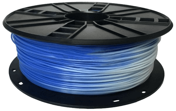 Ampertec 3D-Filament ABS Temperatur-Farbwechsel blau-weiss 1.75mm 1000g Spule 3DABS1000FBW1AM