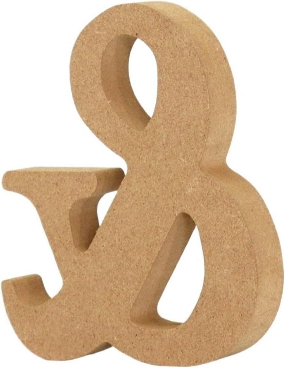 Onbewerkte houten letters voor gepersonaliseerde decoratie, Hoogte: 10 cm