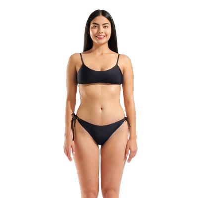 Bustier-Bikini ARENA "W ARENA ESSENTIALS BIKINI BANDEAU", Damen, Gr. L, N-Gr, schwarz, Obermaterial: 87% Polyamid, 13% Elasthan, Bikini-Sets