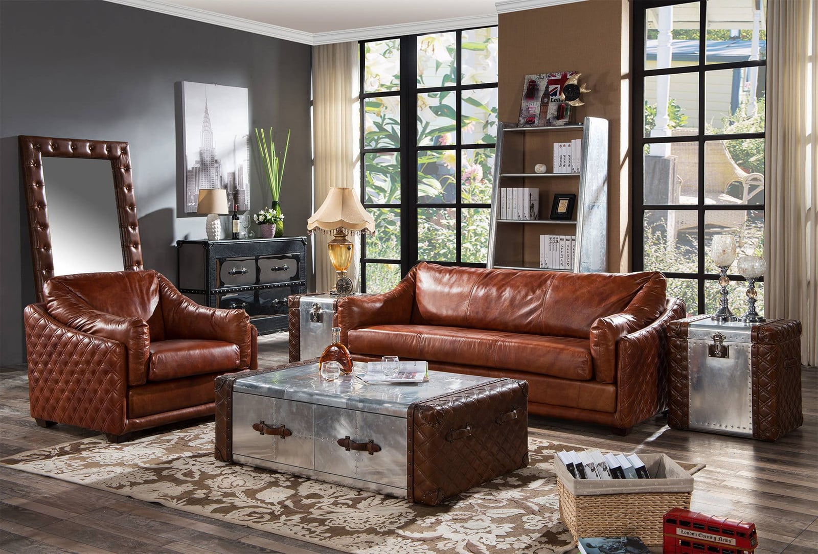 Chesterfield Sofagarnitur 2-delige Set voor Volwassenen