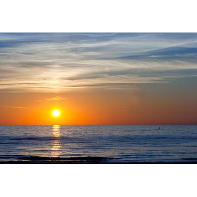 Fototapete PAPERMOON "Sonnenuntergang an der Ostsee", bunt, B:5m L:2,8m, Vlies, Tapeten