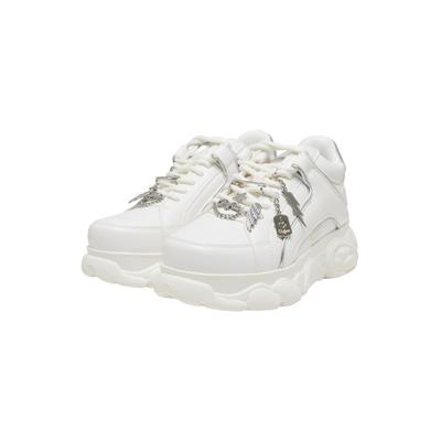 Sneaker BUFFALO "Buffalo CLD CORIN CHARMS", Damen, Gr. 37, weiß, Polyurethan, Schuhe Sneaker
