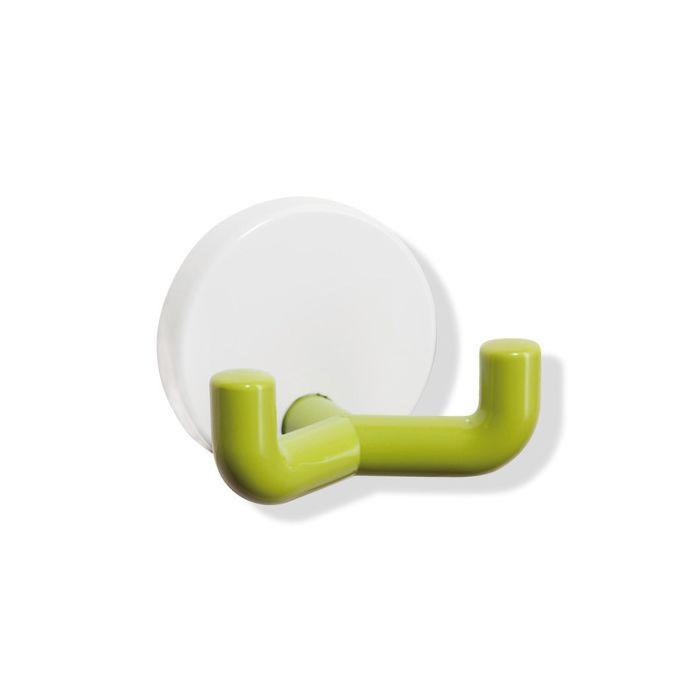 Hewi System 800 K Doppelhaken 800.90.0409174 Rosettenkappe signalweiß, apfelgrün, 43,5mm