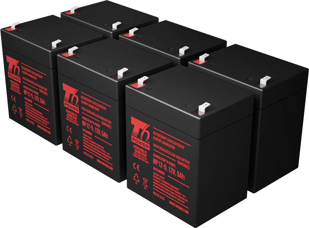 T6 Power Accubatterij voor APC Smart-UPS SRT 2200VA RM, VRLA, 12V
