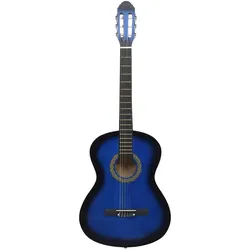 vidaXL Yavenberg (Konzertgitarre, harter Kunststoff, Lindenholz, Nylon), Gitarre, Blau