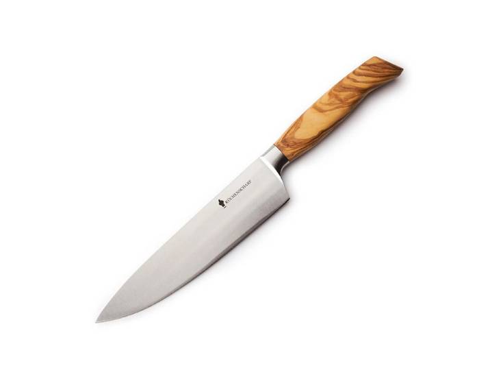 KÜCHENSCHARF Kochmesser 20 cm mit Olivenholzgriff, Für Profi- und Hobbyköche