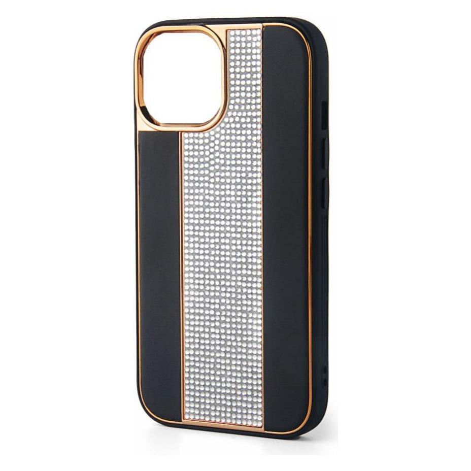 iLike iPhone 15 Pro Diamonds and Leather Case (Apple iPhone 15 Pro) (ILIAPP15PDLCB)