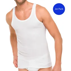 Schiesser 4er Pack Herren Unterhemden Baumwolle Feinripp Cotton Basic - Weiß 7 (Gr. XL)