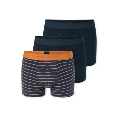 Boxer SCHIESSER "95/5 Multipacks", Herren, Gr. 5, Single Jersey, blau (927, sonstiges), Single Jersey, Obermaterial: 95% Baumwolle, 5% Elasthan, körpernah, Unterhosen, ohne Eingriff, softer Logo-Webgummibund