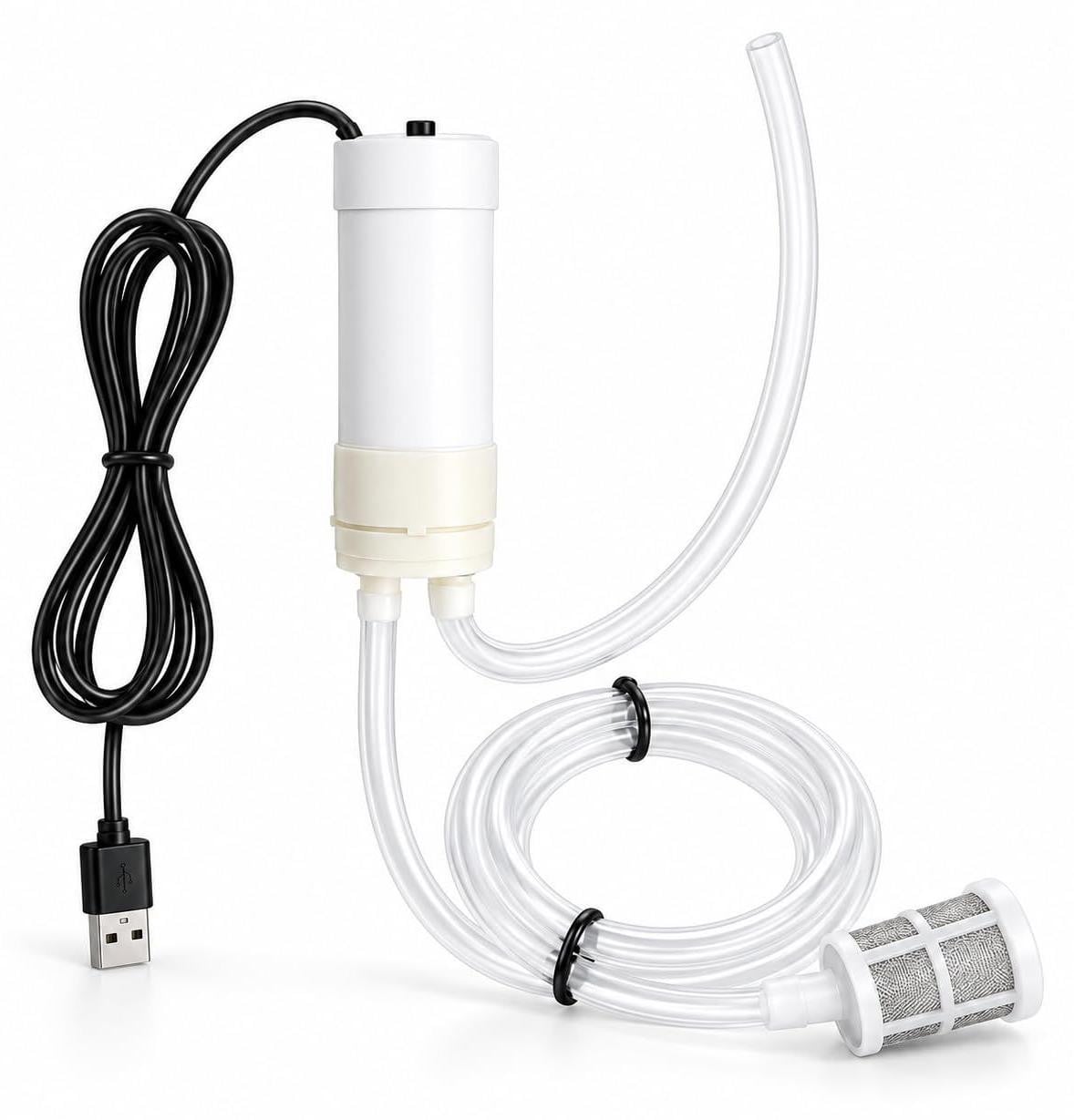 Lustrens USB-mini-waterpomp, 5 V, zelfaanzuigend, met 5 m slang