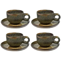 Serax, Tasse, Sergio Herman Oberflächen-Kaffeetasse und Untertasse (4x)