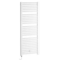 Kermi Basic-E Bad- und Wohnheizkörper, Serie Basic, Glanzsilber Metallic, rechts, 1448x749x35 mm
