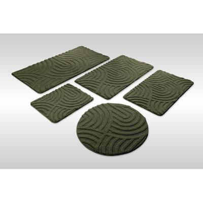 Badematte WECON HOME "Fiete", grün (kiefern grün), H:25mm, Polyester, Badematten, Badematte, Badteppich, Hoch-Tief-Effekt, weich, rutschhemmend, waschbar, getuftet