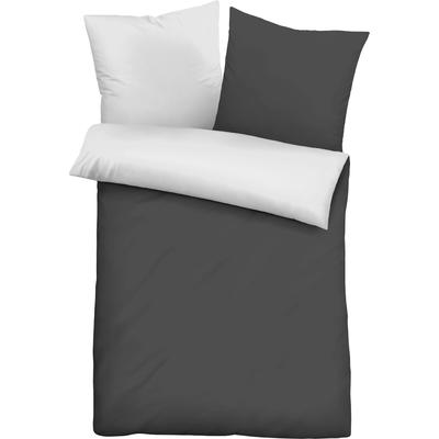 Bettwäsche "0560500", schwarz, B/L: 135cm x 200cm, 1 Stk., 1 Stk., Microfaser, B/L: 80cm x 80cm, 2 Stk., Microfaser, Obermaterial: 100% Polyester, CASTELL - MARKENBETTWÄSCHE, Bettwäsche, Bettwäsche, Microfaser-Satin,2 teilig, pflegeleichte...