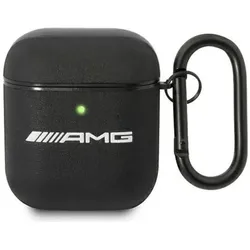 Mercedes AMG AMA2SLWK AirPods cover czarny/black Leather (Kopfhörer Hülle), Kopfhörertasche + Schutzhülle, Schwarz