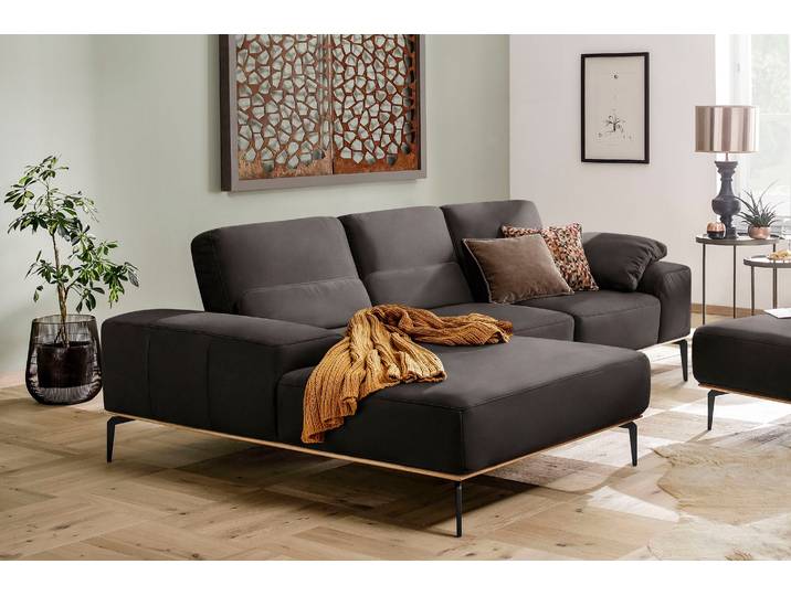 Ecksofa, Longlife Xtra-Leder, Mocca Z73, 279×178 cm, Recamiere Links, Modern, W.SCHILLIG