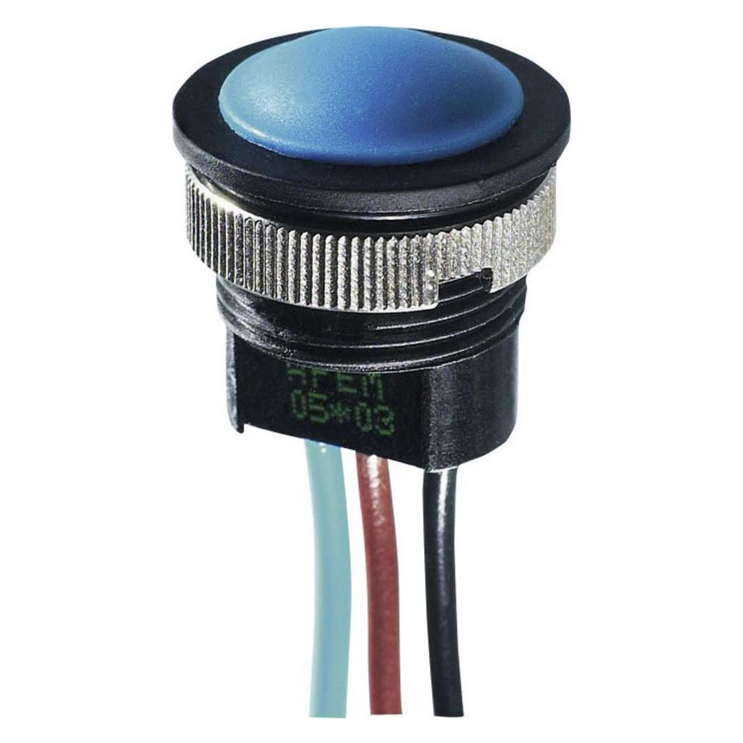 APEM 16mm Sealed P/Button, Blue Actuator (IAR3F1100)