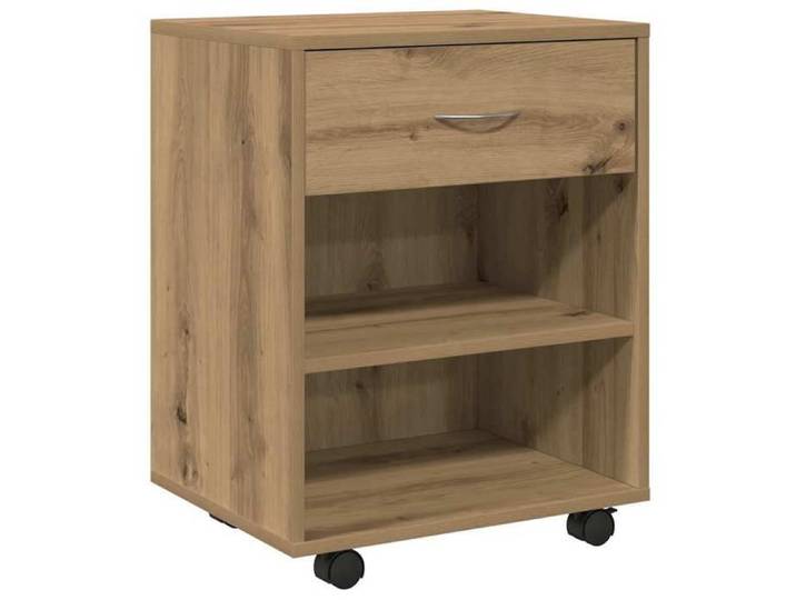 BONNIE®Meuble Étagère - Rangement spacieux - Décoration Armoire roulante chêne artisanal 46x36x59 cm Bois d'ingénierie FR957095