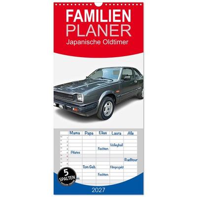 Familienplaner 2027 - Japanische Oldtimer mit 5 Spalten (Wandkalender, 21 x 45 cm) CALVENDO
