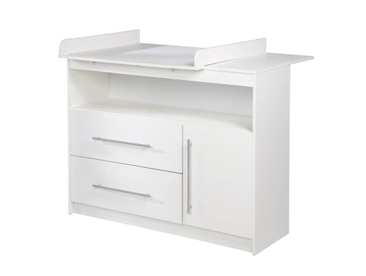 Wickelkommode 'Maren', mit abnehmbarem Wickelansatz, breit, 2 Schubladen, Wickelhöhe 90,5 cm