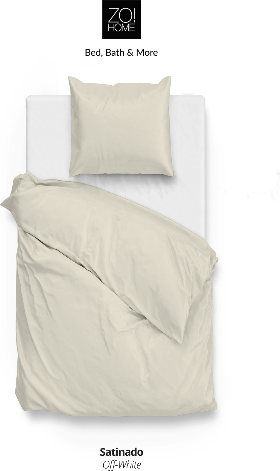 Zo!Home Satineer beddengoed off-white 200 cm