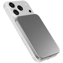 Epico Qi2 5000mAh Alu Mag+ PowerBank EM51 - silver (5000 mAh, 20 W), Powerbank, Silber