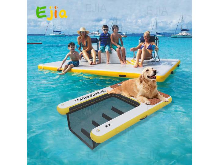 Rampe gonflable pour bateau de chien, 90/120/150cm, Dock flottant, rampe d'eau, échelle pour bateau de piscine, rampe d'échelle flottante EVA antidérapante, Stock