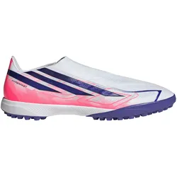 adidas F50 Hyperfast League Laceless TF Multinocken-Fußballschuhe cloud white/solar purple/solar turbo 42