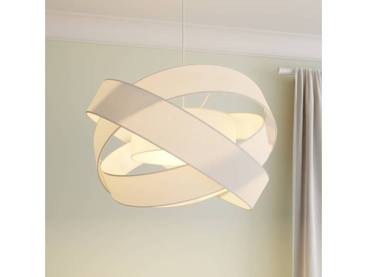 Hanglamp Simaria, dimbaar, wit / opaal, Woon-/ Eetkamer, Textiel / Stof / Zijde, Modern, Hanglamp