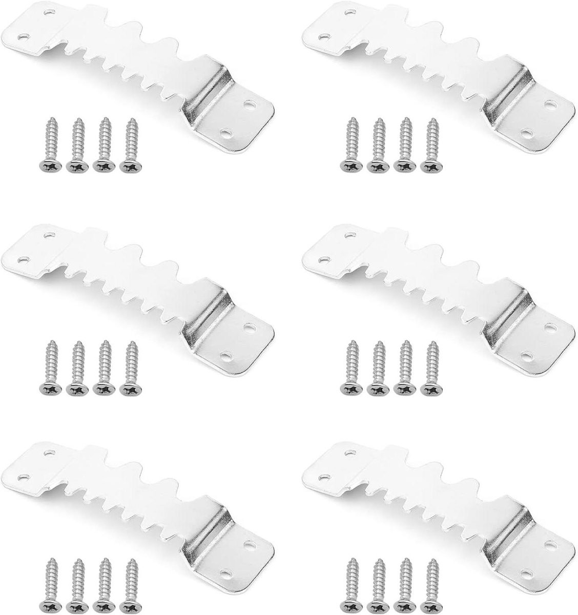 10 stuks Zilverkleurige extra grote zaagtand fotolijsthaken voor decoratie